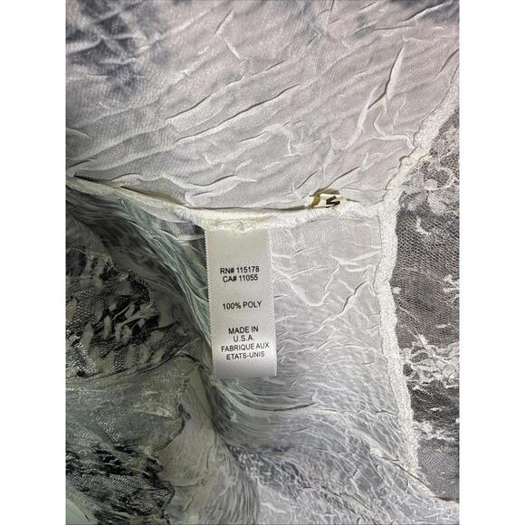 Vintage Komarov Outfit Skirt Top M Leopard Print Crinkle Y2k Midi Lace Animal - Picture 5 of 9